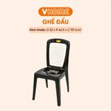  Ghế Nhựa Tựa Lưng Đại 9 Sọc - Chắc Chắn, Dày Dặn, Nhựa PP Chính Phẩm - Nhựa Vĩ Hưng 
