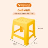  Ghế Nhựa Dày Cao Cấp Vĩ Hưng - Ngồi Quán Trà Chanh, Nướng, Cafe Vỉa Hè, Bền Đẹp, Tiện Dụng 
