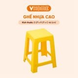  Ghế Cao Nhựa Dày, Bền - Nhiều Màu Sắc - Nhựa Chính Phẩm - Nhựa Vĩ Hưng 