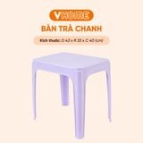  Bàn Trà Chanh Chữ Nhật Nhựa Vĩ Hưng Nhỏ Gọn, Tiện Lợi, Màu Pastel Xinh Xắn 