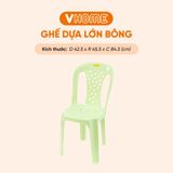  Ghế Nhựa Tựa Lưng Lớn Bông - Chắc Chắn, Dày Dặn, Nhựa PP Chính Phẩm - Nhựa Vĩ Hưng 