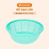  Rổ Gạo Lớn Đường Kính 38cm Nhựa Chính Phẩm, Không BPA, An Toàn Sức Khỏe, Bền Đẹp Vĩ Hưng 