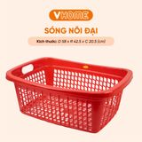  Sóng Nhựa Hình Chữ Nhật Có Quai Cầm - Nhựa PP Chính Phẩm, Bền Bỉ - Vĩ Hưng 