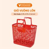  Giỏ Vuông Lớn Vĩ Hưng Đựng Đồ Tiện Lợi - Chất Liệu Nhựa Cao Cấp 