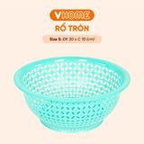  Rổ Nhựa Bông Tròn Nhiều Màu, Chất Lượng Cao, Nhựa Chính Phẩm - Nhựa Vĩ Hưng 