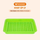  Khay Úp Ly Trái Tim 3 Kích Cỡ, Đa Màu Sắc, Nhựa Chính Phẩm An Toàn Sức Khỏe, Tiện Lợi Vĩ Hưng 