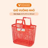  Giỏ Nhựa Vuông Nhỏ Đi Chợ Loại Lớn, Màu Sắc Tươi Sáng - Không BPA, An Toàn Cho Sức Khỏe - Vĩ Hưng 