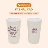  Ly 2 Màu Cao Nhựa Chính Phẩm, Không BPA, An Toàn Sức Khỏe, Bền Đẹp, Tiện Lợi Vĩ Hưng 