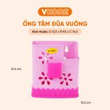  Ống Đựng Đũa Muỗng 2 Ngăn Tiện Lợi, Nhiều Màu Sắc, Chất Liệu Nhựa Bền Đẹp - Nhựa Vĩ Hưng 