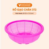  Rổ Gạo Có Chân 4 Size Đa Màu Sắc, Không BPA, An Toàn Sức Khỏe, Nhựa Vĩ Hưng Chất Lượng Cao 