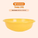  Thau Nhựa 30cm Nhiều Màu Nhựa Chính Phẩm, Không BPA, Bền Đẹp, An Toàn Sức Khỏe, Tiện Lợi Vĩ Hưng 
