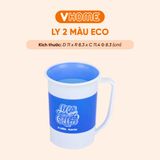  Ly 2 Màu Eco 400ml Nhựa PP Chính Phẩm, Bền Đẹp, Không BPA, An Toàn Sức Khỏe, Tiện Lợi Vĩ Hưng 