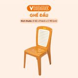  Ghế Nhựa Tựa Lưng Đại 9 Sọc - Chắc Chắn, Dày Dặn, Nhựa PP Chính Phẩm - Nhựa Vĩ Hưng 