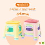  Ghế Đẩu Đan Mây Nhựa Dày Cao Cấp Chống Trượt, Xếp Chồng - Nhựa Vĩ Hưng 
