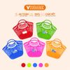  Giỏ Nhựa PP Đi Chợ Loại Lớn, Màu Sắc Tươi Sáng - Bảo Vệ Sức Khỏe, Không BPA Vĩ Hưng 