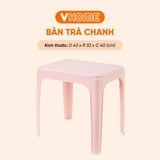  Bàn Trà Chanh Chữ Nhật Nhựa Vĩ Hưng Nhỏ Gọn, Tiện Lợi, Màu Pastel Xinh Xắn 