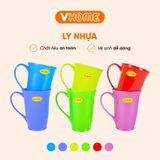  Cốc Uống Nước Có Quai, Chịu Nhiệt Cao Cấp - Nhựa Chính Phẩm - Nhựa Vĩ Hưng 