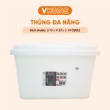  Thùng Nhựa Đựng Đồ Có Bánh Xe 120L Nhựa VĨ HƯNG 