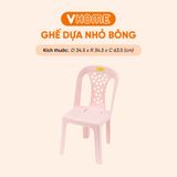  Ghế Nhựa Tựa Lưng Nhỏ Bông - Chắc Chắn, Dày Dặn, Nhựa PP Chính Phẩm - Nhựa Vĩ Hưng 