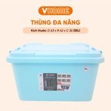  Thùng Nhựa Đựng Đồ 55L Có Bánh Xe Nhựa VĨ HƯNG 