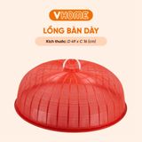  Lồng Bàn Tròn Đậy Thức Ăn, Đường Kính 49cm, Chống Muỗi, Chống Bụi Bằng Nhựa - Tiện Dụng Cho Nhà Bếp Vĩ Hưng 