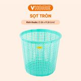  Sọt Rác Tròn Nhỏ Gọn Siêu Tiện Lợi, Màu Sắc Xinh Xắn, Chất Liệu Nhựa Bền Đẹp - Nhựa Vĩ Hưng 