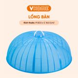  Lồng Bàn Tròn Đậy Thức Ăn, Đường Kính 50.5cm, Chống Muỗi, Chống Bụi Bằng Nhựa - Tiện Dụng Cho Nhà Bếp Vĩ Hưng 