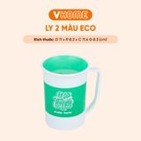  Ly 2 Màu Eco 400ml Nhựa PP Chính Phẩm, Bền Đẹp, Không BPA, An Toàn Sức Khỏe, Tiện Lợi Vĩ Hưng 