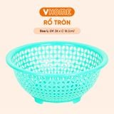  Rổ Nhựa Bông Tròn Nhiều Màu, Chất Lượng Cao, Nhựa Chính Phẩm - Nhựa Vĩ Hưng 