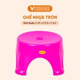  Ghế Đẩu Mini Tròn Chắc Chắn, Nhiều Màu Sắc, Nhựa PP Chính Phẩm, Bền Đẹp - Nhựa Vĩ Hưng 