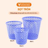  Sọt Rác Tròn Nhỏ Gọn, Siêu Tiện Lợi - Màu Sắc Xinh Xắn - Nhựa Vĩ Hưng 