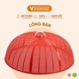  Lồng Bàn Tròn Đậy Thức Ăn, Đường Kính 50.5cm, Chống Muỗi, Chống Bụi Bằng Nhựa - Tiện Dụng Cho Nhà Bếp Vĩ Hưng 