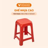  Ghế Nhựa Cao, Dày, Nhựa PP Chính Phẩm - Chất Lượng Cao, Nhựa Vĩ Hưng 