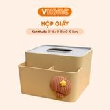  Hộp Đựng Khăn Giấy Ăn Nhựa - Đính Hoa Sang Trọng, Phong Cách - Nhựa Vĩ Hưng 