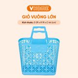  Giỏ Vuông Lớn Vĩ Hưng Đựng Đồ Tiện Lợi - Chất Liệu Nhựa Cao Cấp 