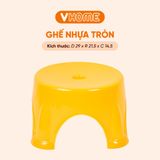  Ghế Đẩu Mini Tròn Chắc Chắn, Nhiều Màu Sắc, Nhựa PP Chính Phẩm, Bền Đẹp - Nhựa Vĩ Hưng 