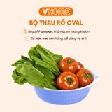  Bộ Thau Rổ Cao Cấp Chắc Chắn, Gọn Gàng, An Toàn 25.5cm - Nhựa Vĩ Hưng 