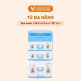 Tủ Đồ Mini Để Bàn Đa Năng, Nhiều Ngăn, Màu Sắc Xinh Xắn - Nhựa Vĩ Hưng 