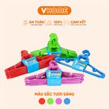  Móc Quần Áo Người Lớn Cao Cấp, Nhiều Màu, Bền Nhựa VĨ HƯNG 