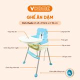  Ghế Ăn Dặm Hình Gấu, 2 Chế Độ Chân, Dễ Lắp Ráp, An Toàn Cho Bé - Nhựa Vĩ Hưng 