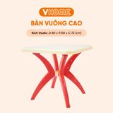  Bàn Nhựa Vuông Cao Nhựa Vĩ Hưng Bền Đẹp, Tiện Dụng, Đa Năng 