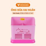  Ống Đựng Đũa Muống, Hộp Đựng Đũa 2 Ngăn Để Bàn Nhựa VĨ HƯNG 