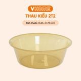  Thau Nhựa 22cm Nhiều Màu Nhựa Chính Phẩm, Không BPA, Bền Đẹp, An Toàn Sức Khỏe, Tiện Lợi Vĩ Hưng 