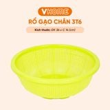  Rổ Gạo Có Chân 4 Size Đa Màu Sắc, Không BPA, An Toàn Sức Khỏe, Nhựa Vĩ Hưng Chất Lượng Cao 