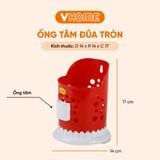  Ống Cắm Đũa Muỗng Hình Tròn Kèm Hộp Đựng Tăm, An Toàn Sức Khỏe - Nhựa Chính Phẩm - Nhựa Vĩ Hưng 