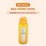 Bình Nước Nắp Bật 1.1L Nhựa Chính Phẩm, Nhiều Màu Sắc, Dễ Dùng, An Toàn, Tiện Lợi, Nhựa Vĩ Hưng 