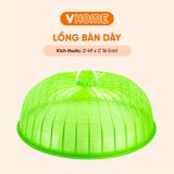  Lồng Bàn Tròn Đậy Thức Ăn, Đường Kính 49cm, Chống Muỗi, Chống Bụi Bằng Nhựa - Tiện Dụng Cho Nhà Bếp Vĩ Hưng 