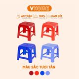  Ghế Lùn Nhựa Sọc Mới, Chắc Chắn, Ngồi Trà Đá Vỉa Hè - Nhựa Vĩ Hưng 