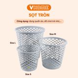  Sọt Rác Tròn Nhỏ Gọn, Siêu Tiện Lợi - Màu Sắc Xinh Xắn - Nhựa Vĩ Hưng 