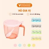  Lọ Đựng Gia Vị Có Thìa, Hũ Gia Vị 3 Ngăn, 4 Ngăn Có Nắp Đậy - Tiện Dụng, Bền Đẹp - Nhựa Vĩ Hưng 